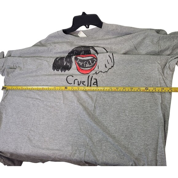 Disney Big Cruella Men's Tops Short Sleeve Tee Shirt, Athletic Heather 3X-Large - Picture 6 of 7